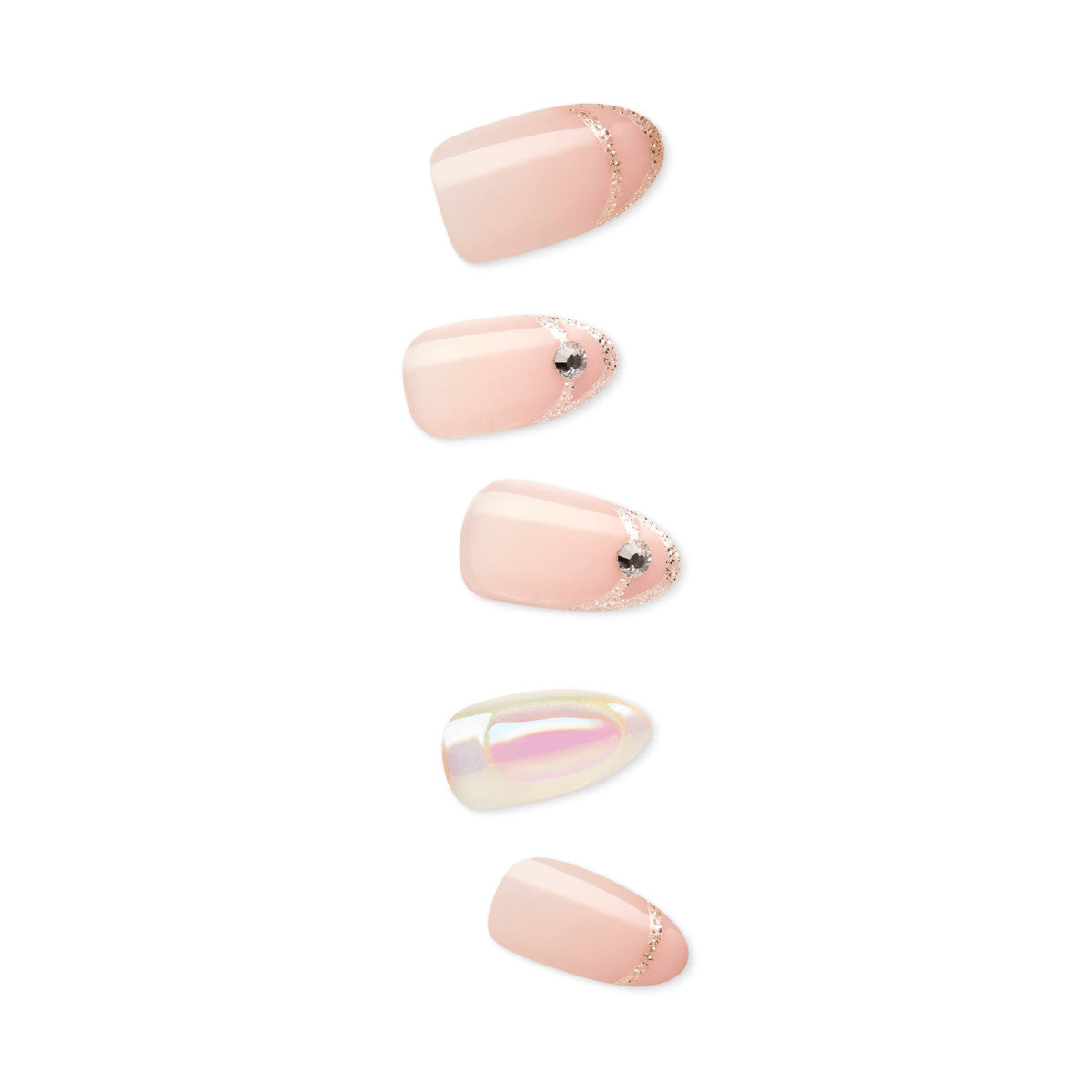 colorFX by imPRESS Press-On Nails, No Glue Needed, Ružová, Short Zaoblený, 30 ks