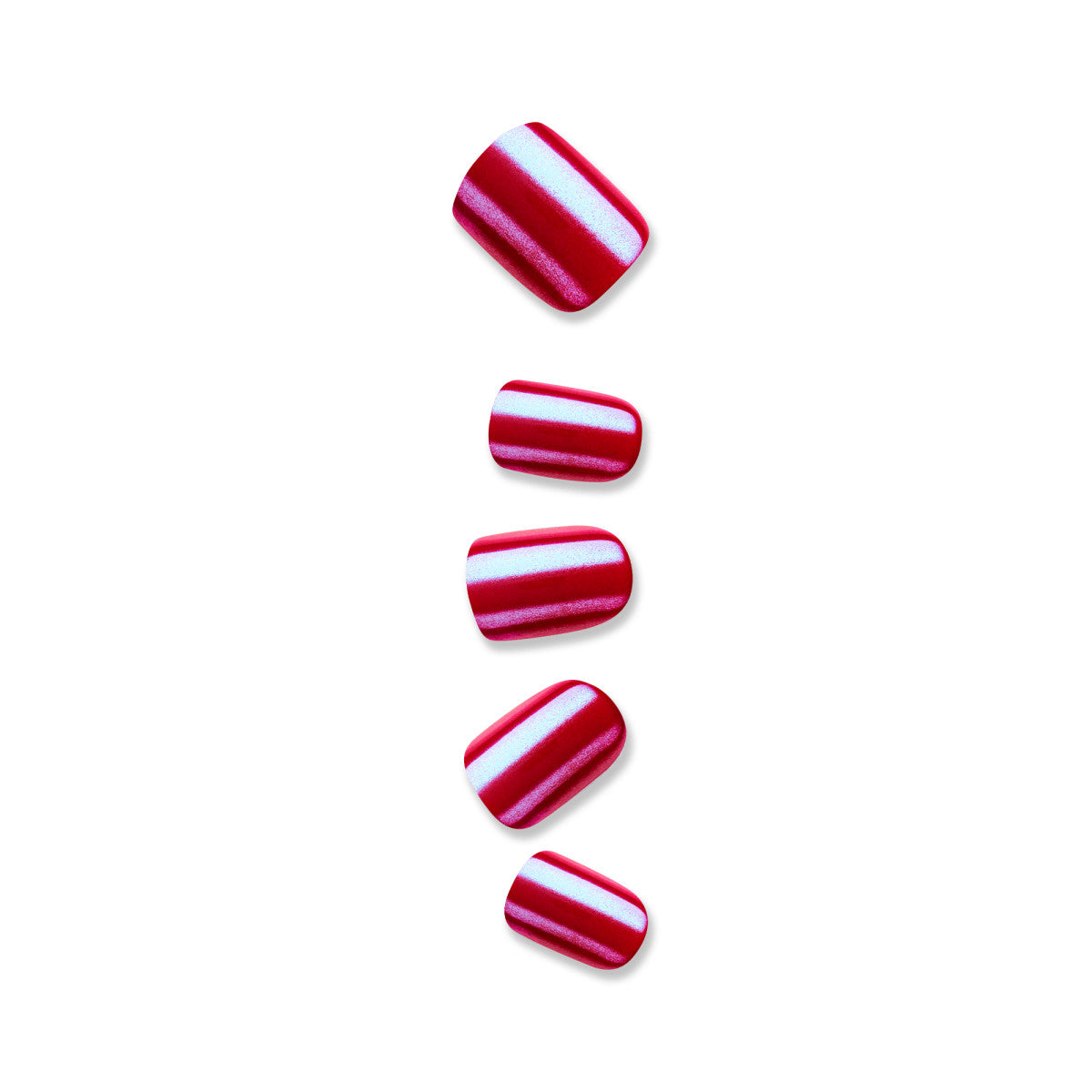 colorFX by imPRESS Press-On Nails, No Glue Needed, Červená, Short Zaoblený, 30 ks