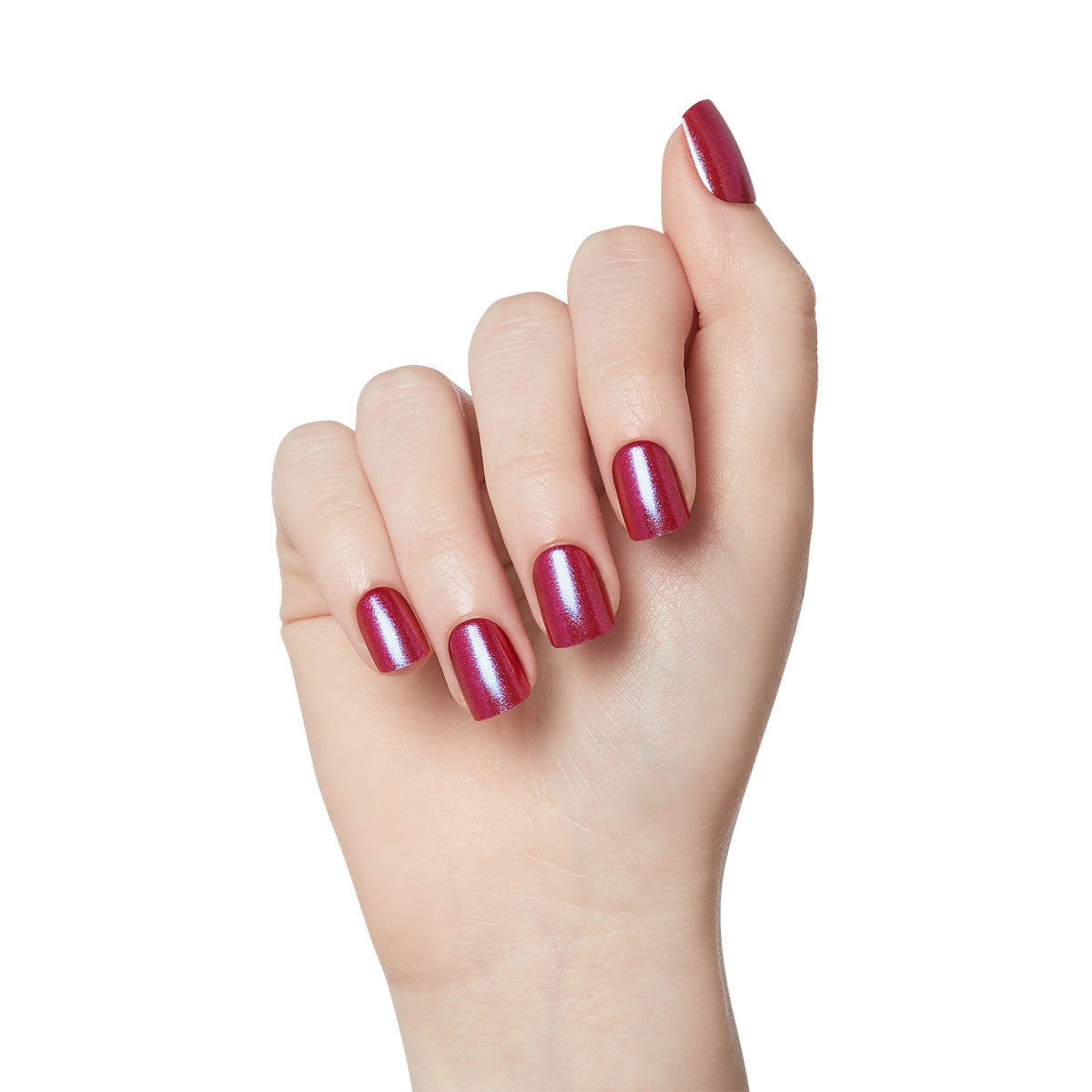 colorFX by imPRESS Press-On Nails, No Glue Needed, Červená, Short Zaoblený, 30 ks