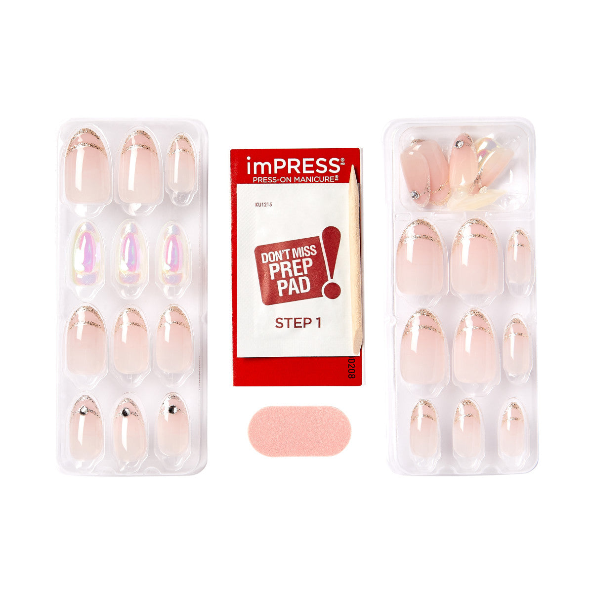 colorFX by imPRESS Press-On Nails, No Glue Needed, Ružová, Short Zaoblený, 30 ks