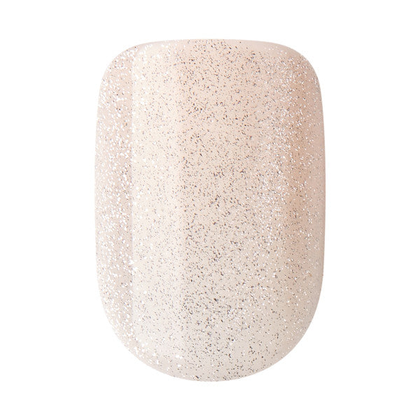 colorFX by imPRESS Press-On Nails, No Glue Needed, Biela, Short Zaoblený, 30 ks