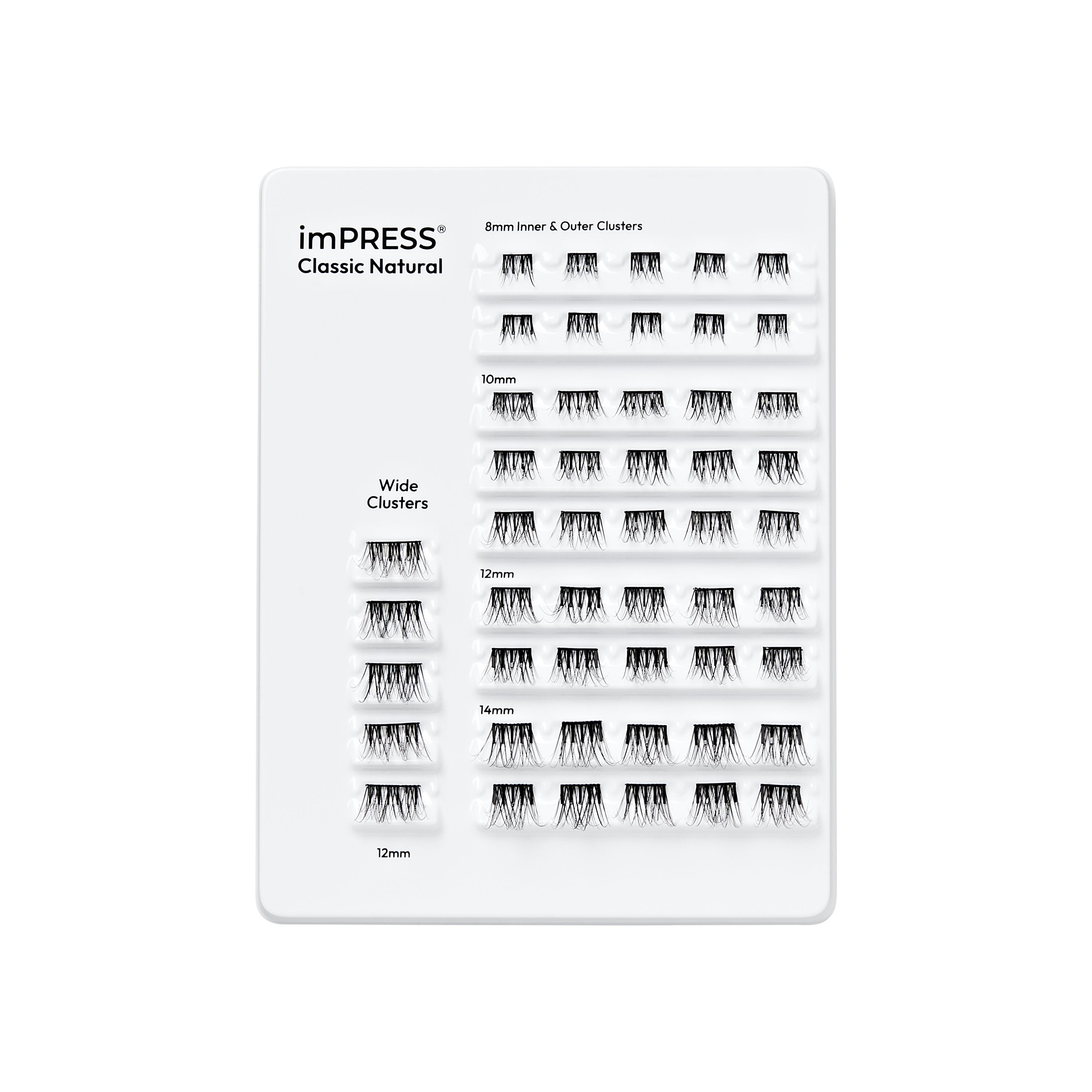 Kiss Impress predlepené trsy rias, klasické prírodné, 50 samolepiacich rias