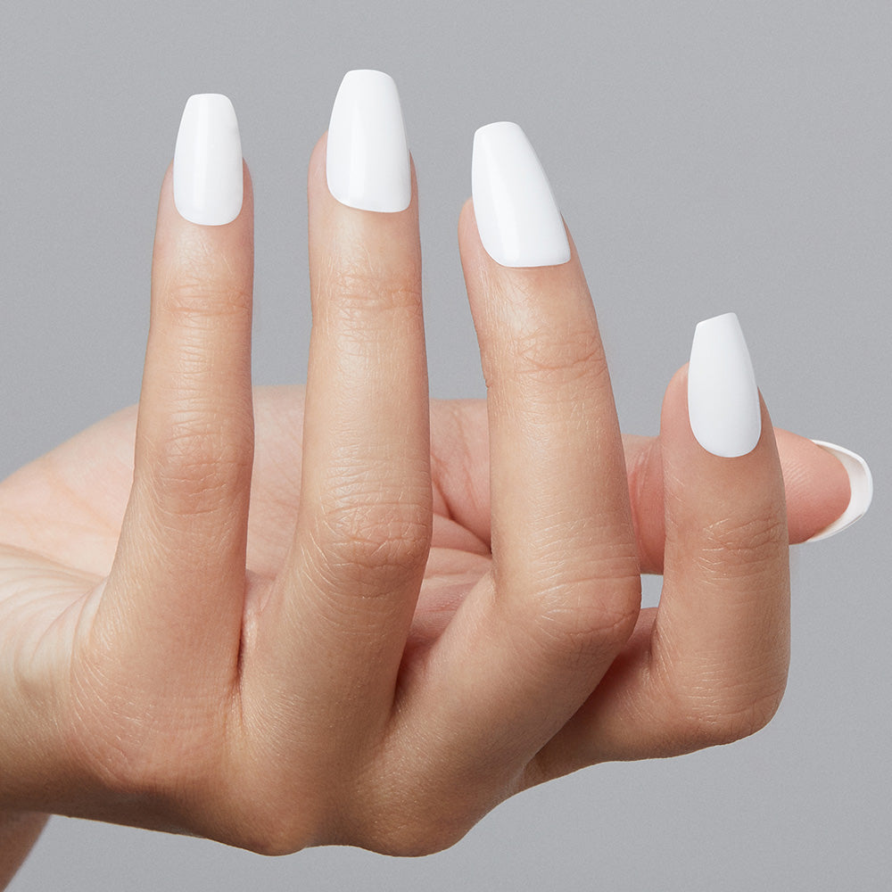 imPRESS Color No Glue Mani Press On Nails, Color, Frosting, Biela, Medium Coffin, 34 ks