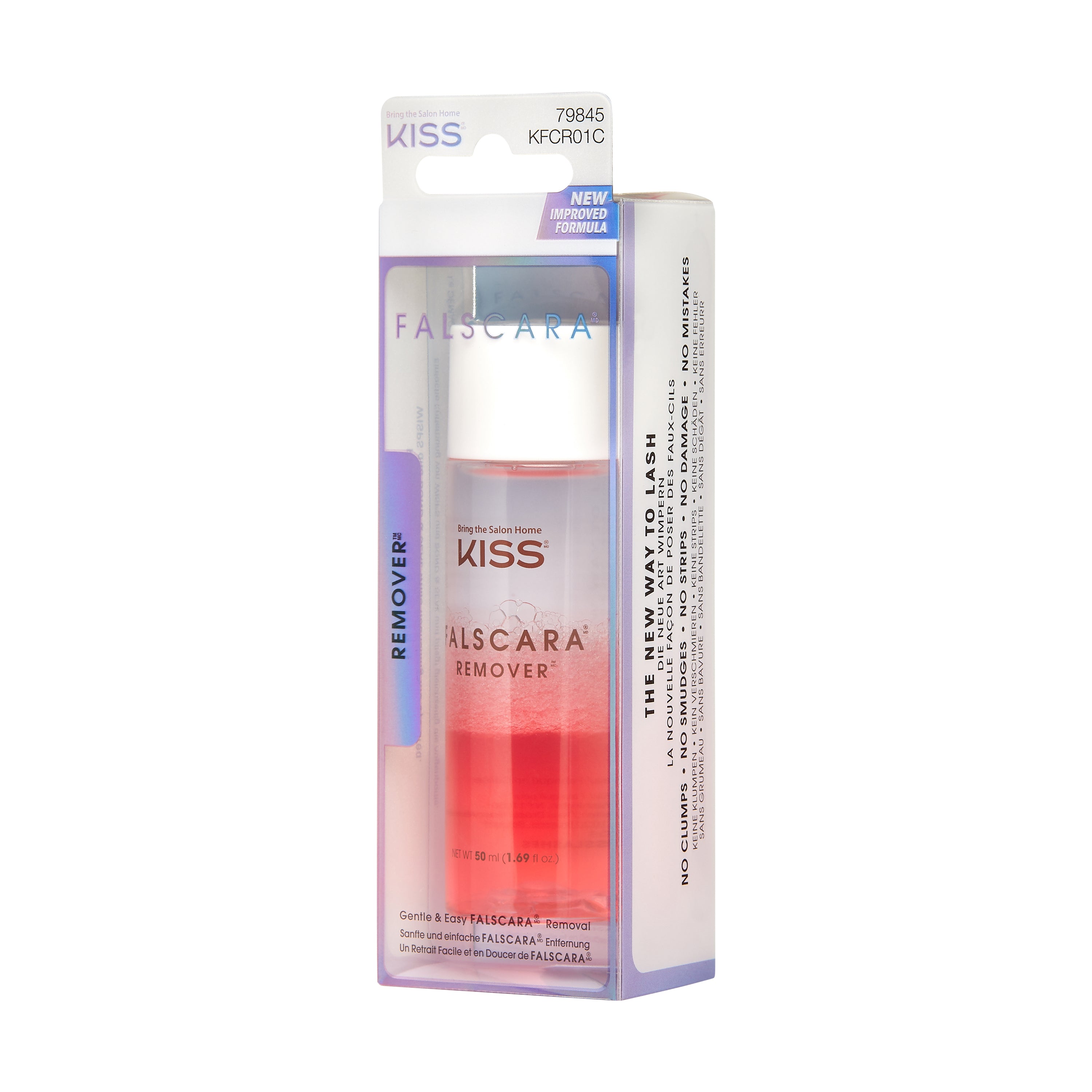 KISS FALSCARA False Eyelash Wisps Remover, Rosewater Infused, NET WT 50 ml (1.69 fl. oz.)