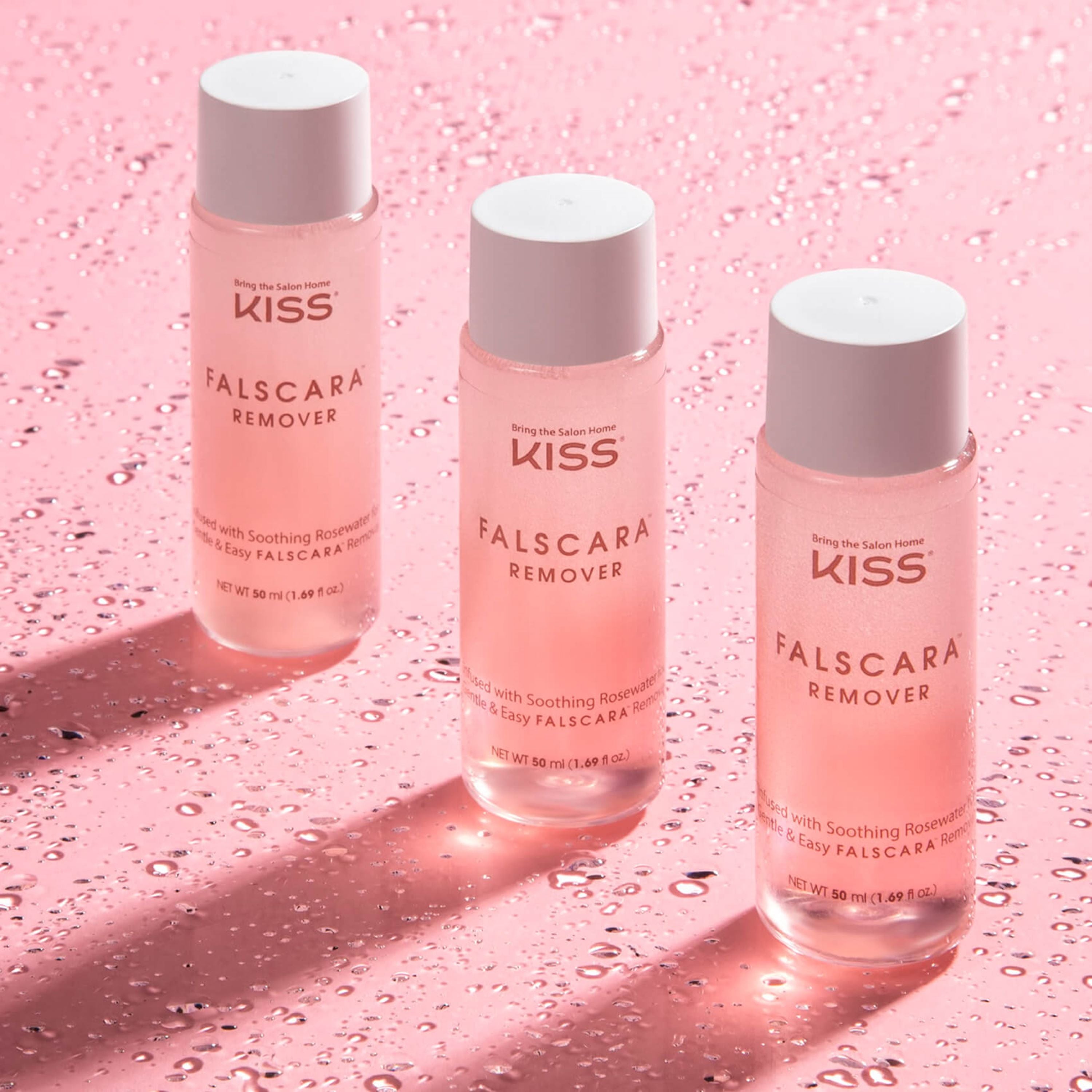 KISS FALSCARA False Eyelash Wisps Remover, Rosewater Infused, NET WT 50 ml (1.69 fl. oz.)