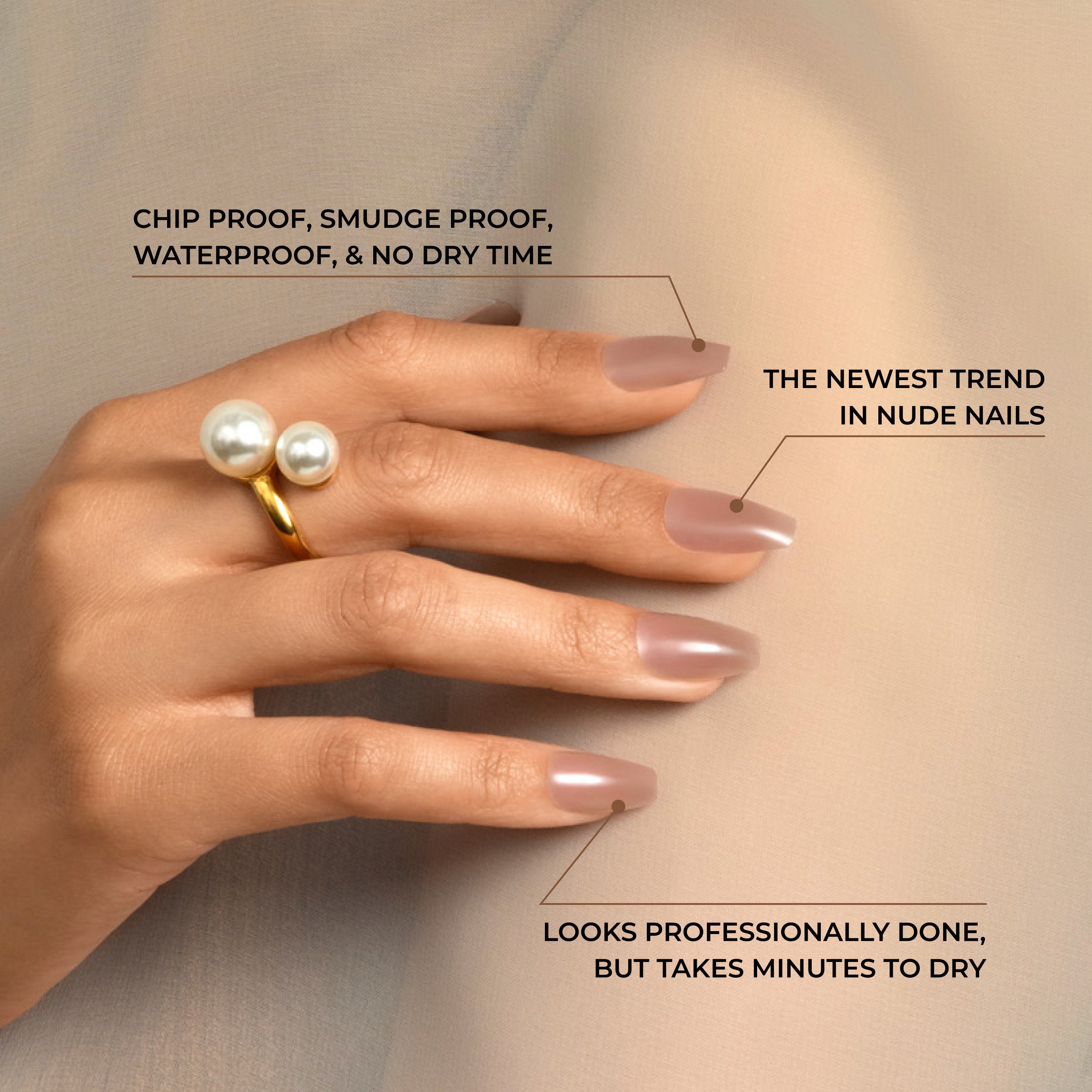 Kiss Bare but Better TruNude Press On Nails, Solid Orange, Short Oval, 28 Ct. (Copy)