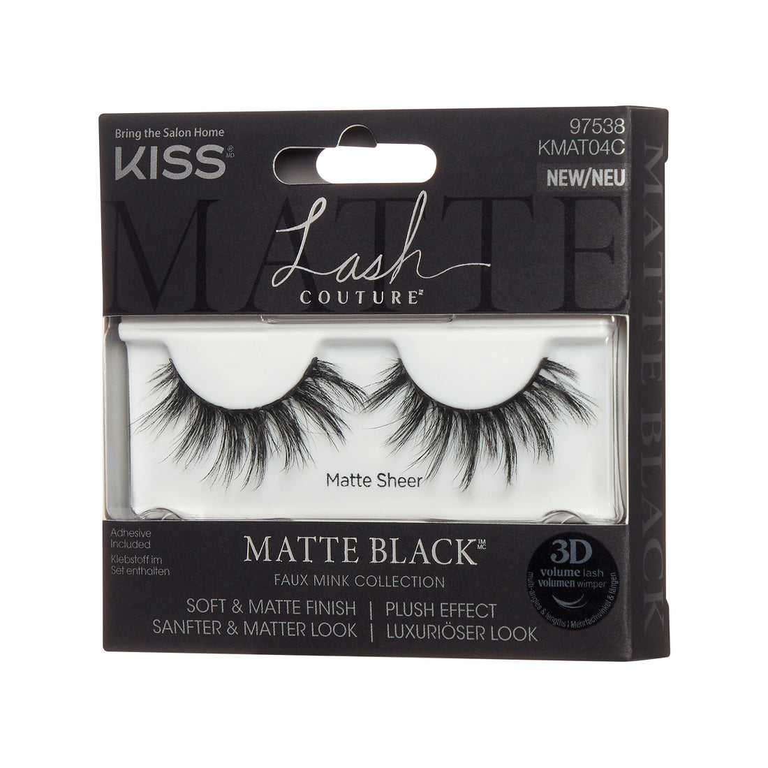 KISS Lash Couture Matte Black - Matte Sheer