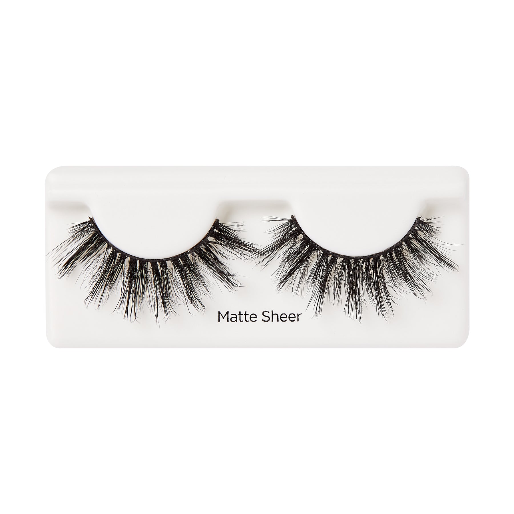 KISS Lash Couture Matte Black Faux Mink Collection Fake Eyelashes, ‘Matte Sheer’ - 1 Pair