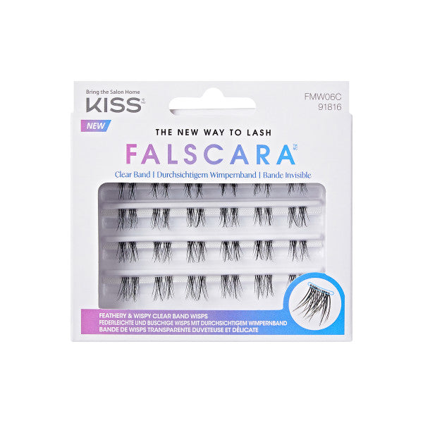 KISS FALSCARA Clear Band False Eyelash Extension Wisps Multipack, 24 ks