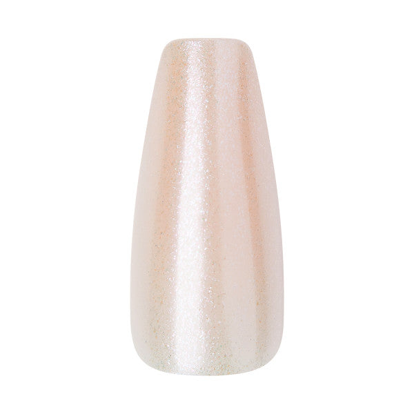 KISS Gel Fantasy Sculpted Press-On Nails, Pearl, Long Length, Coffin Shape, 31 Ct.