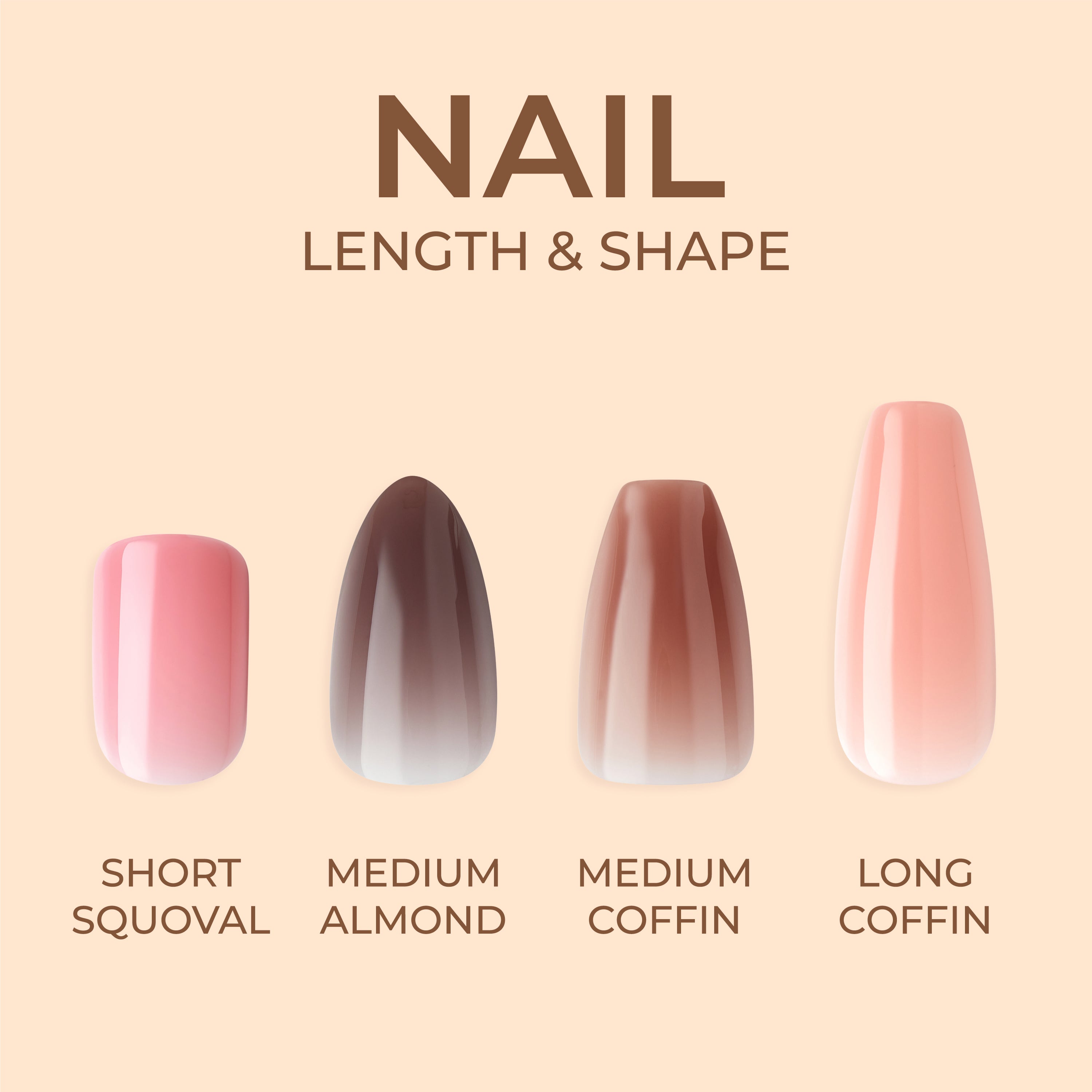 Kiss Bare but Better TruNude Press On Nails, Medium Length, Coffin Shaped, 28 Ct.