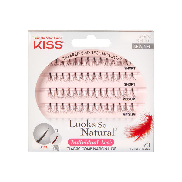 KISS Looks So Natural Individual Lash Clusters, Classic Combination Luxe, 70 ks