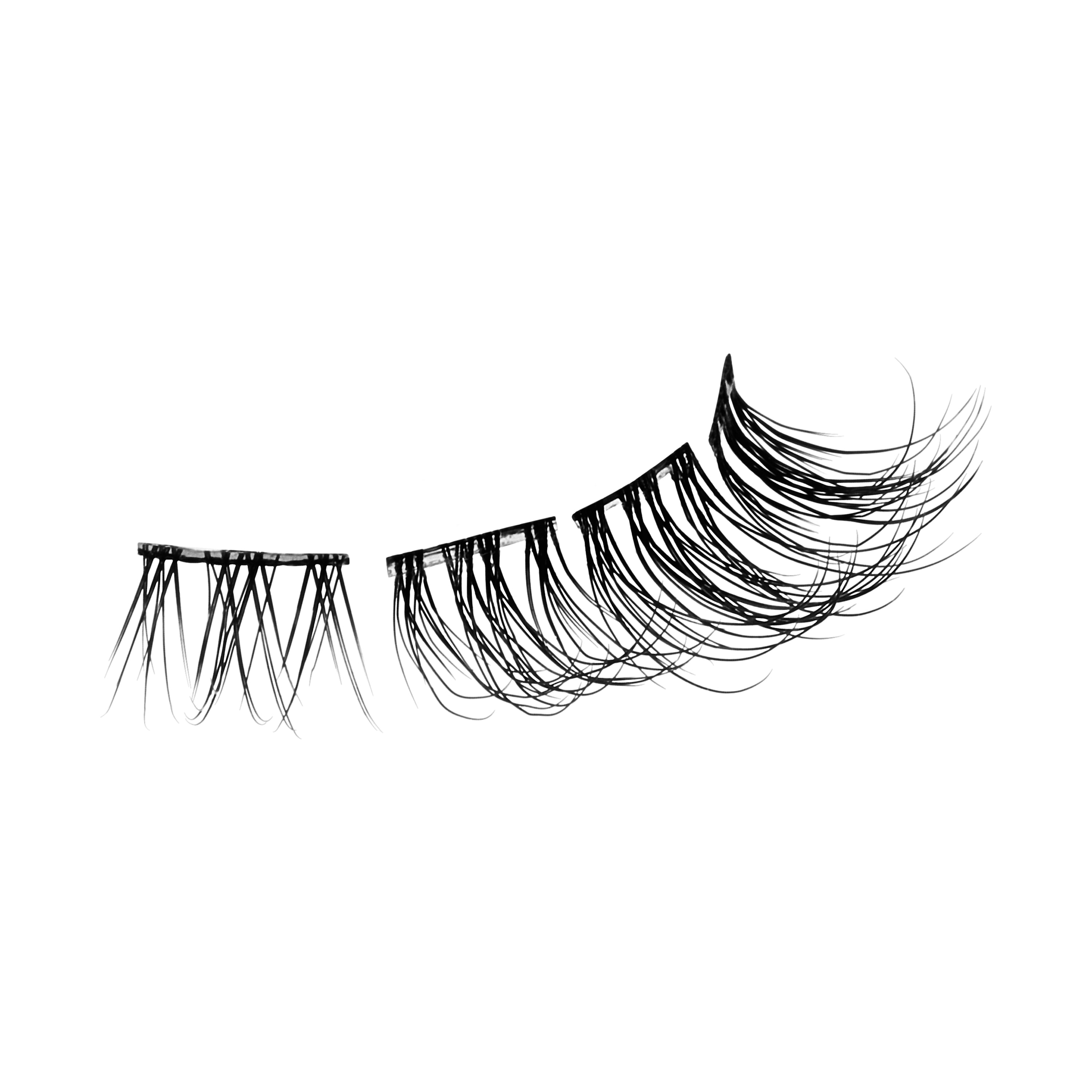 Kiss Falscara Ultra Natural False Eyelashes, Lash Extension Kit, 36 Lash Clusters