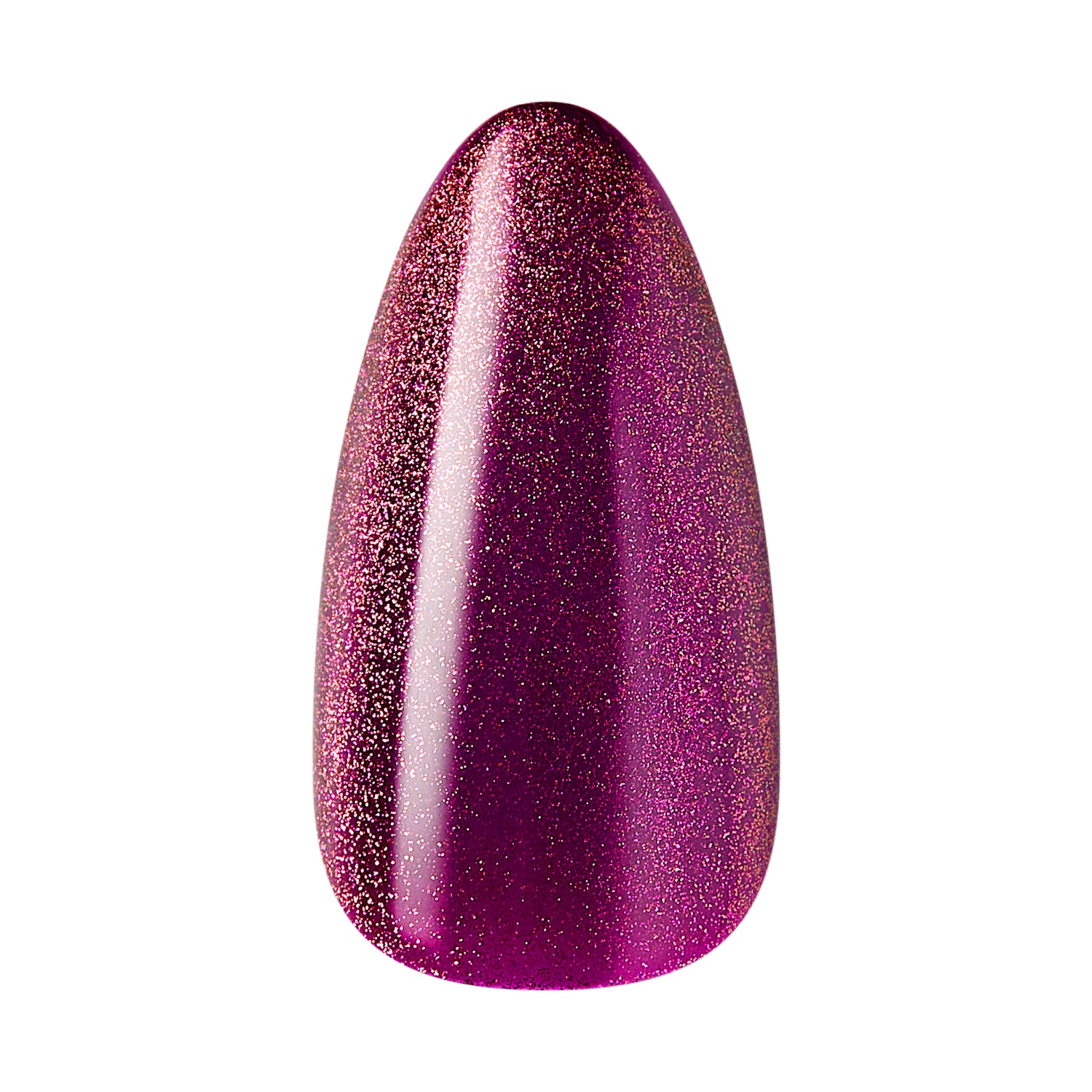 Umelé nechty KISS Gel Fantasy Magnetic na nalepenie, vínová farba, stredne dlhé mandľové, 28 kusov