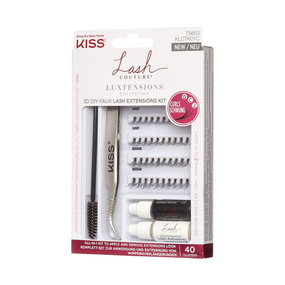 KISS Lash Couture Luxtension, False Eyelashes, Lash Extension Kit, 12 mm, 40 Wisps