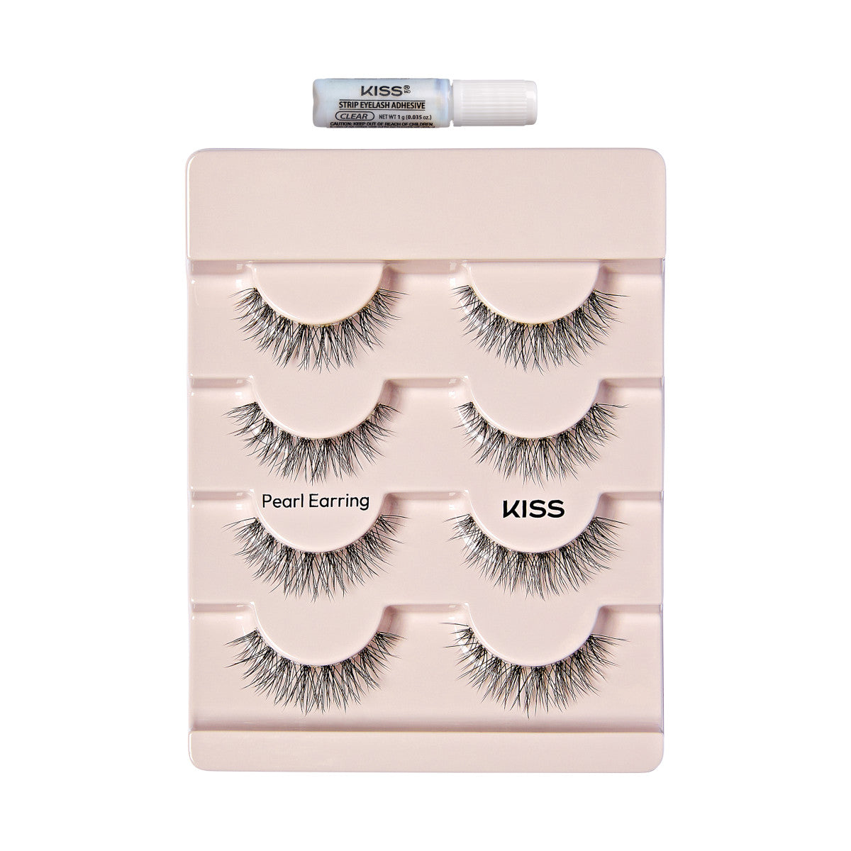 KISS The New Natural Lash 4-Pair Multipack  - Pearl Earring