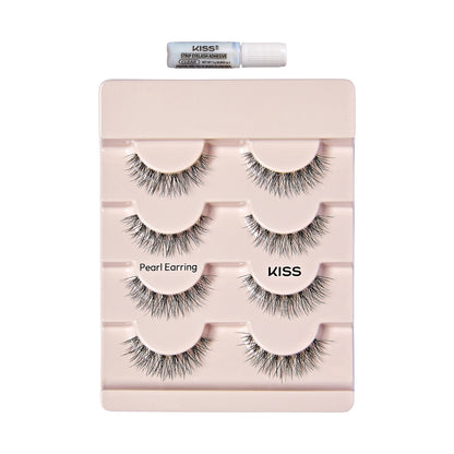 KISS The New Natural False Eyelashes Full Strip Lash Multipack, &