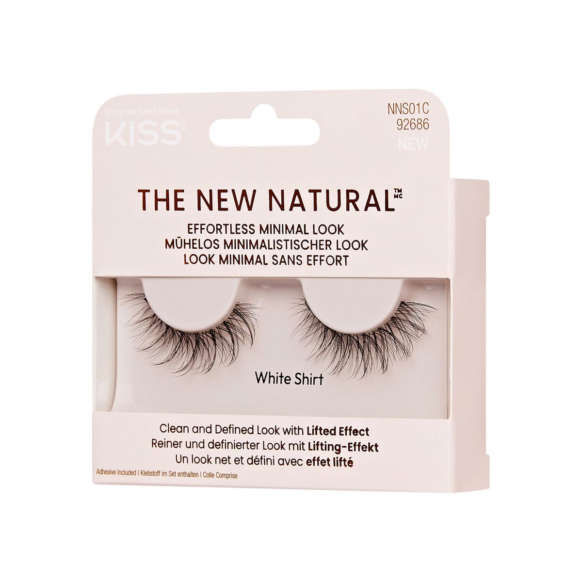 KISS The New Natural False Eyelashes Full Strip Lash Single Pack, &