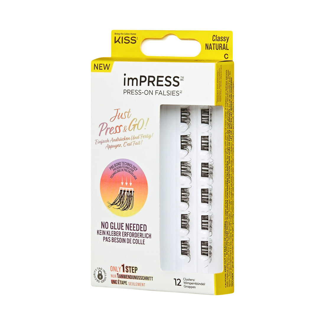 imPRESS Press-On Falsies Eyelash Clusters Minipack, Natural, Classy, 12 ks