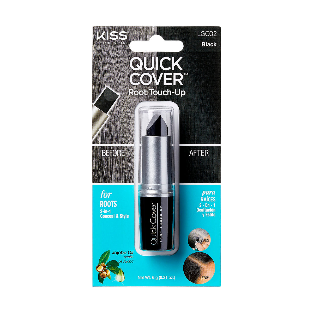 KISS Quick Cover Root Touch-Up Stick, Black