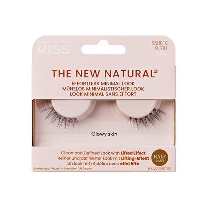 KISS The New Natural False Eyelashes Half Strip Lash Single Pack, &