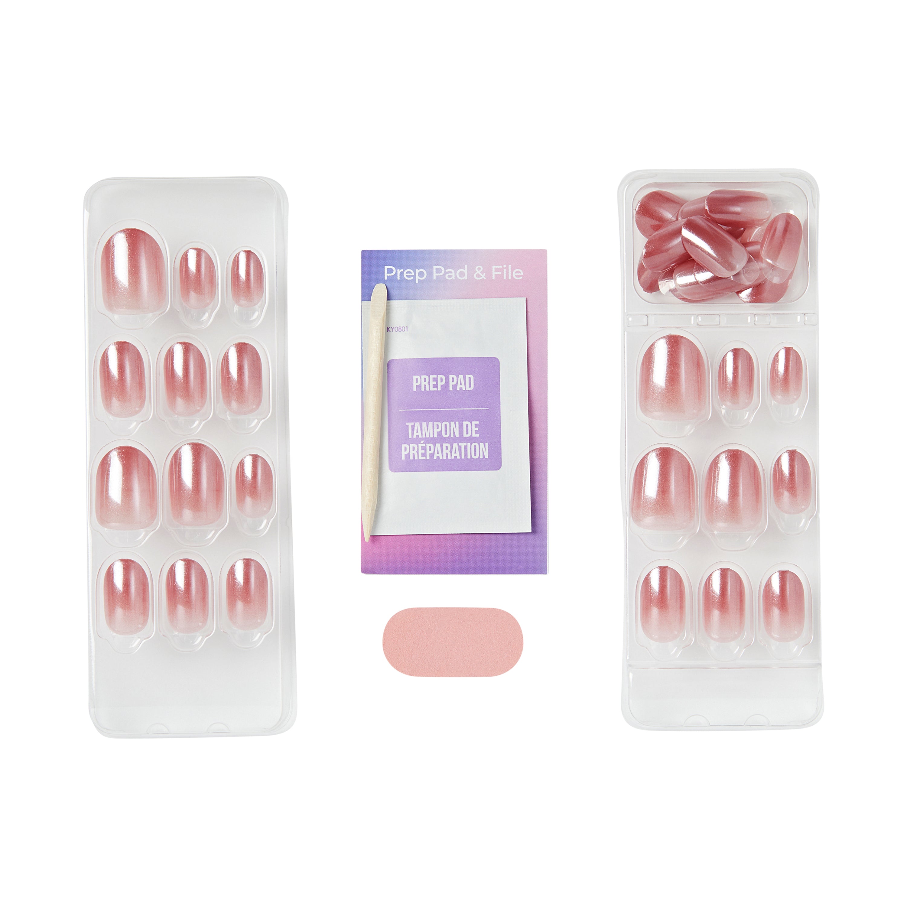 Kiss ColorFX by Impress Press On Nails, ‘Boundless’, Brown, Short Oval, 30 Count