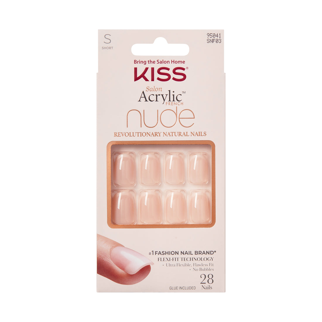 Kiss Salon akrylové francúzske nalepovacie nechty Nude, &