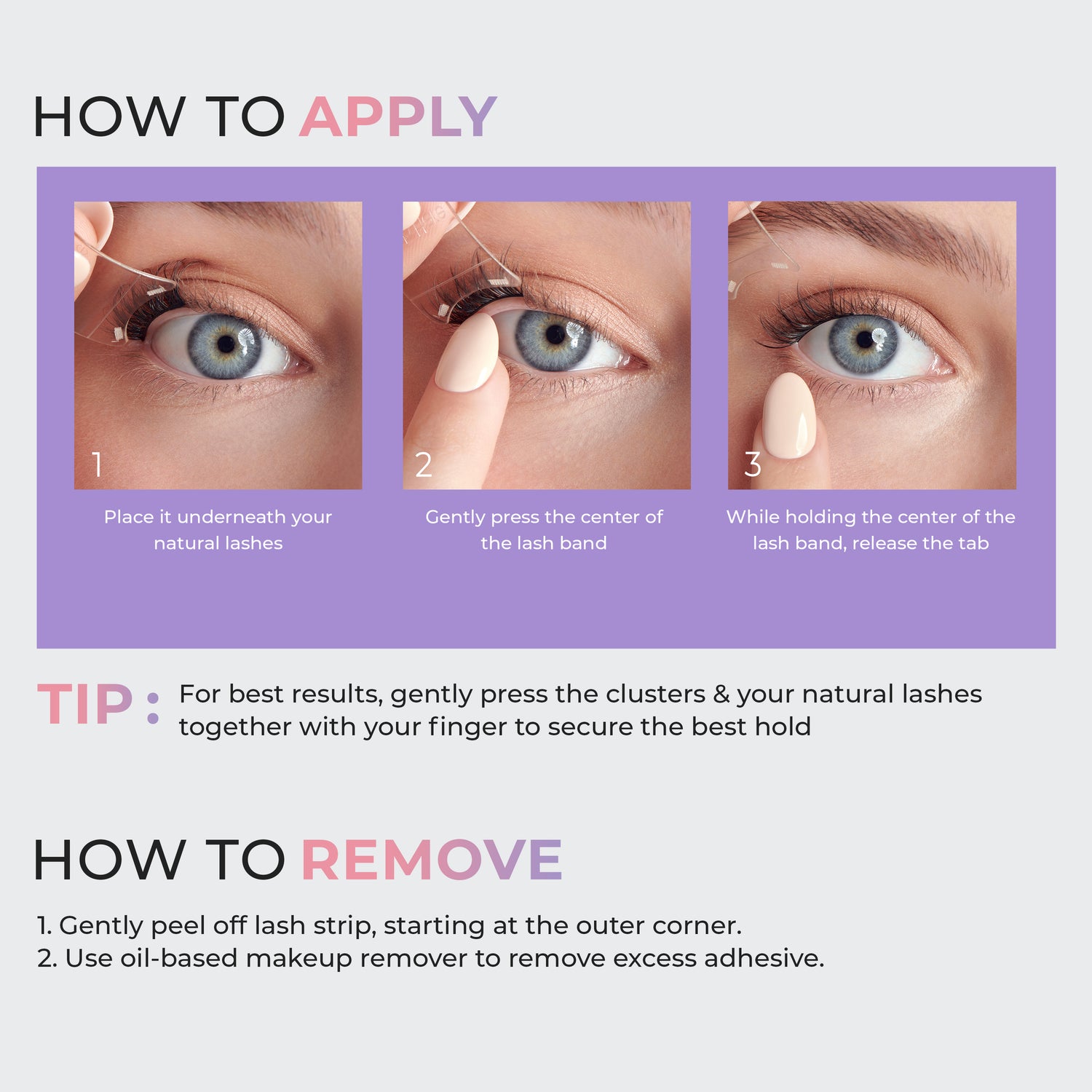 imPRESS Falsies Easy Tab Self Adhesive Eyelashes– Authentic Natural