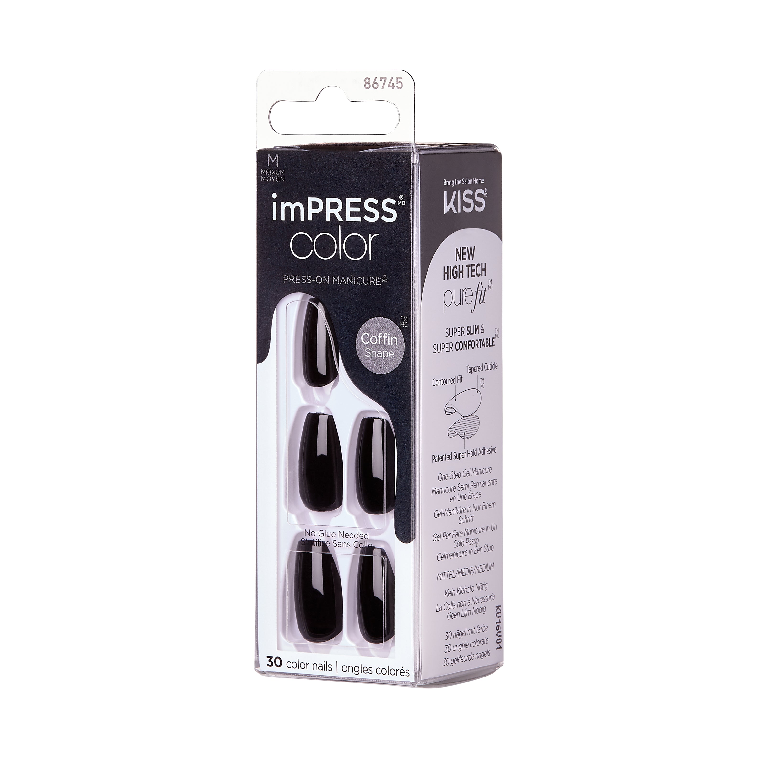 imPRESS Color Press-On Manicure - All Black