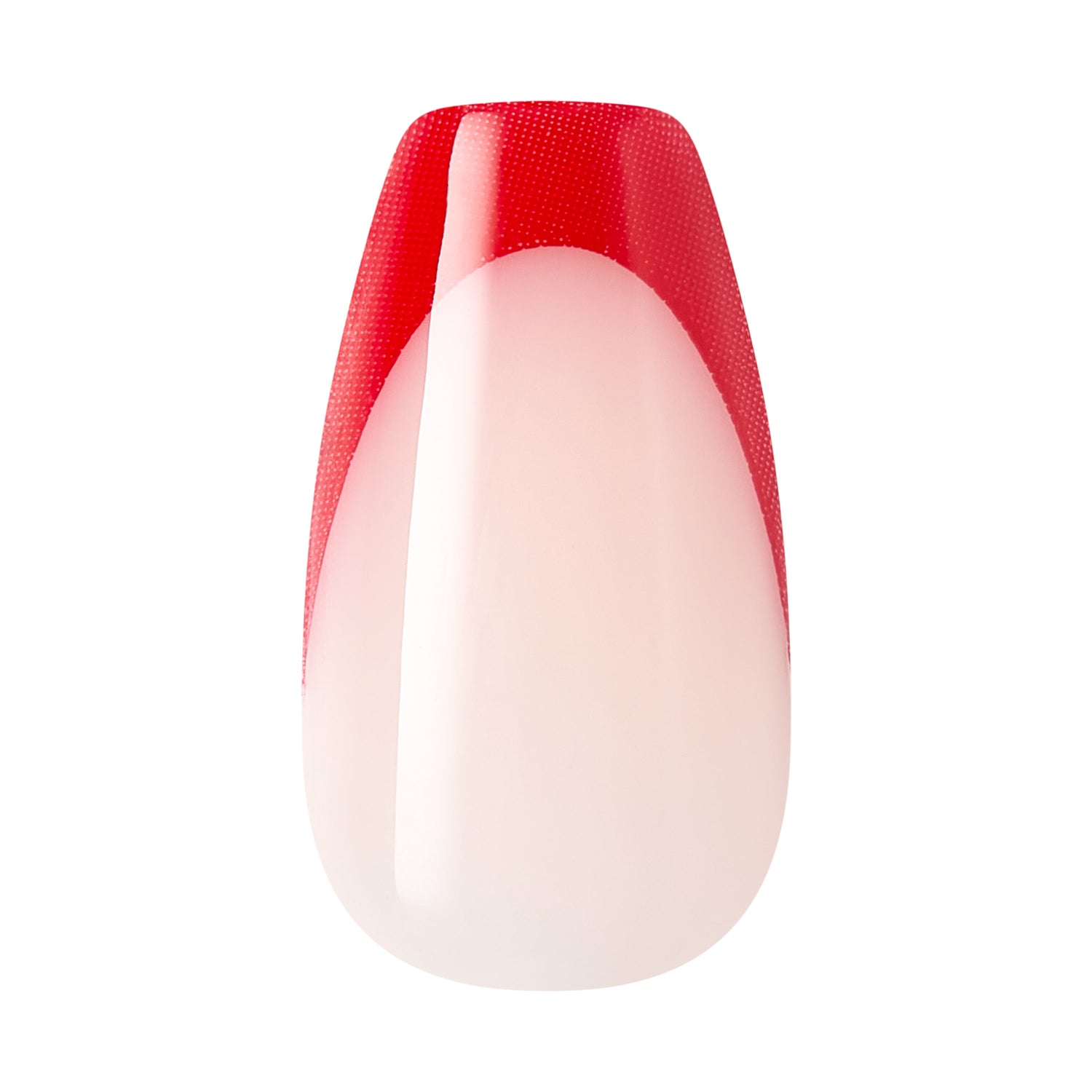 KISS imPRESS Press On Nails, ‘Happy World’, Red, Medium Coffin, 30 Count