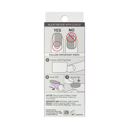 KISS imPRESS Press On Nails Almond, ‘Chills’, White, Medium, 30 Count