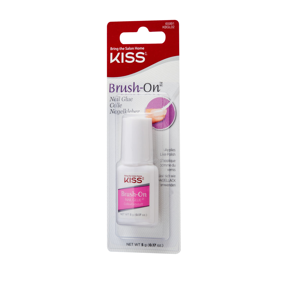 KISS Brush-On Nail Glue, Net Wt. 5g (0.17 oz.)