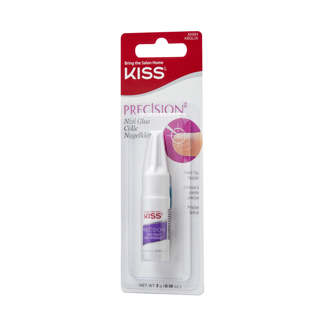 KISS Precision Nail Glue, Net Wt. 3g (0.10 oz.)