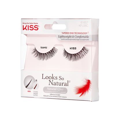 KISS Looks So Natural False Eyelashes with Tapered End Technology, &