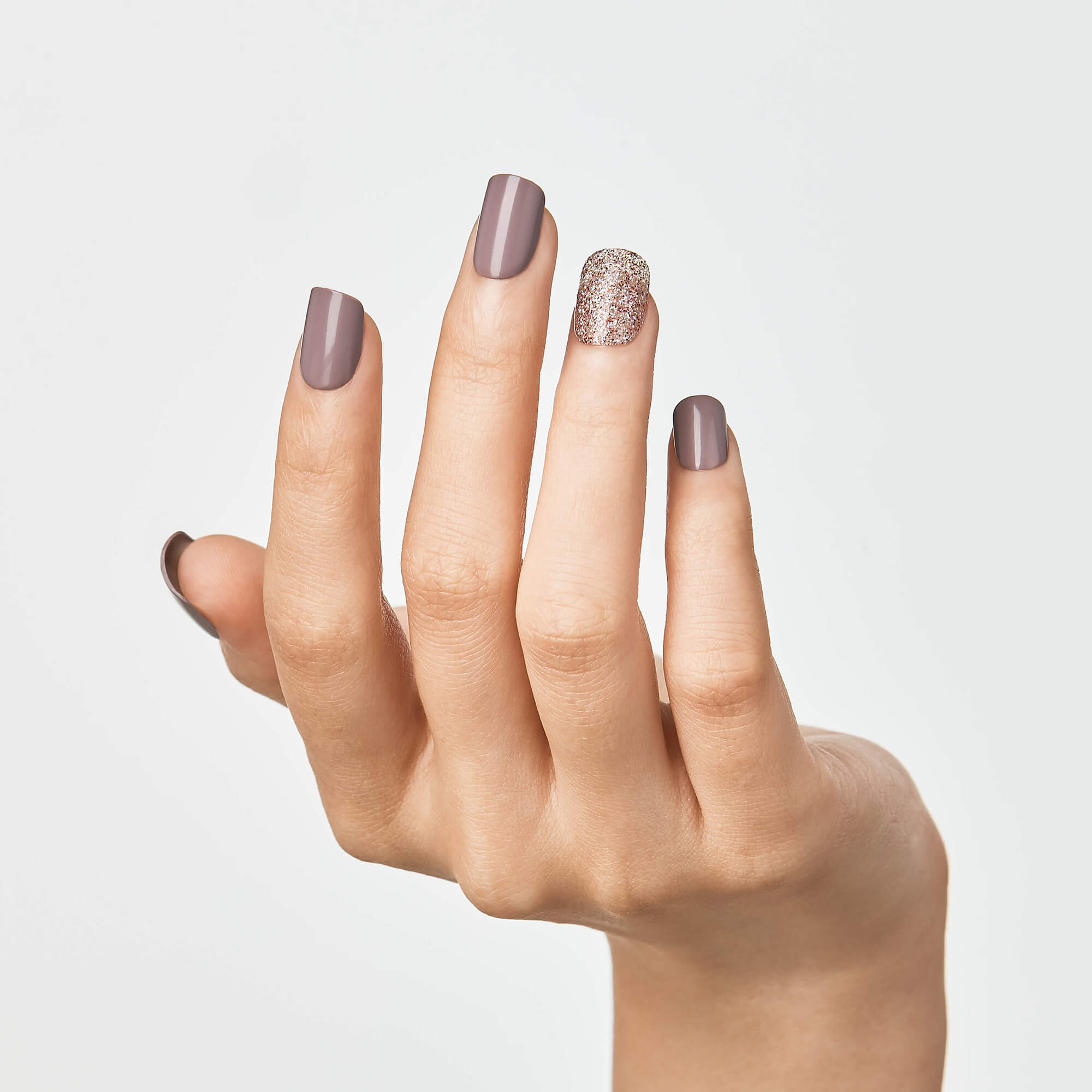 imPRESS Design Press-On Nails, No Glue Needed, Sivá, Short, Zaoblený, 33 ks