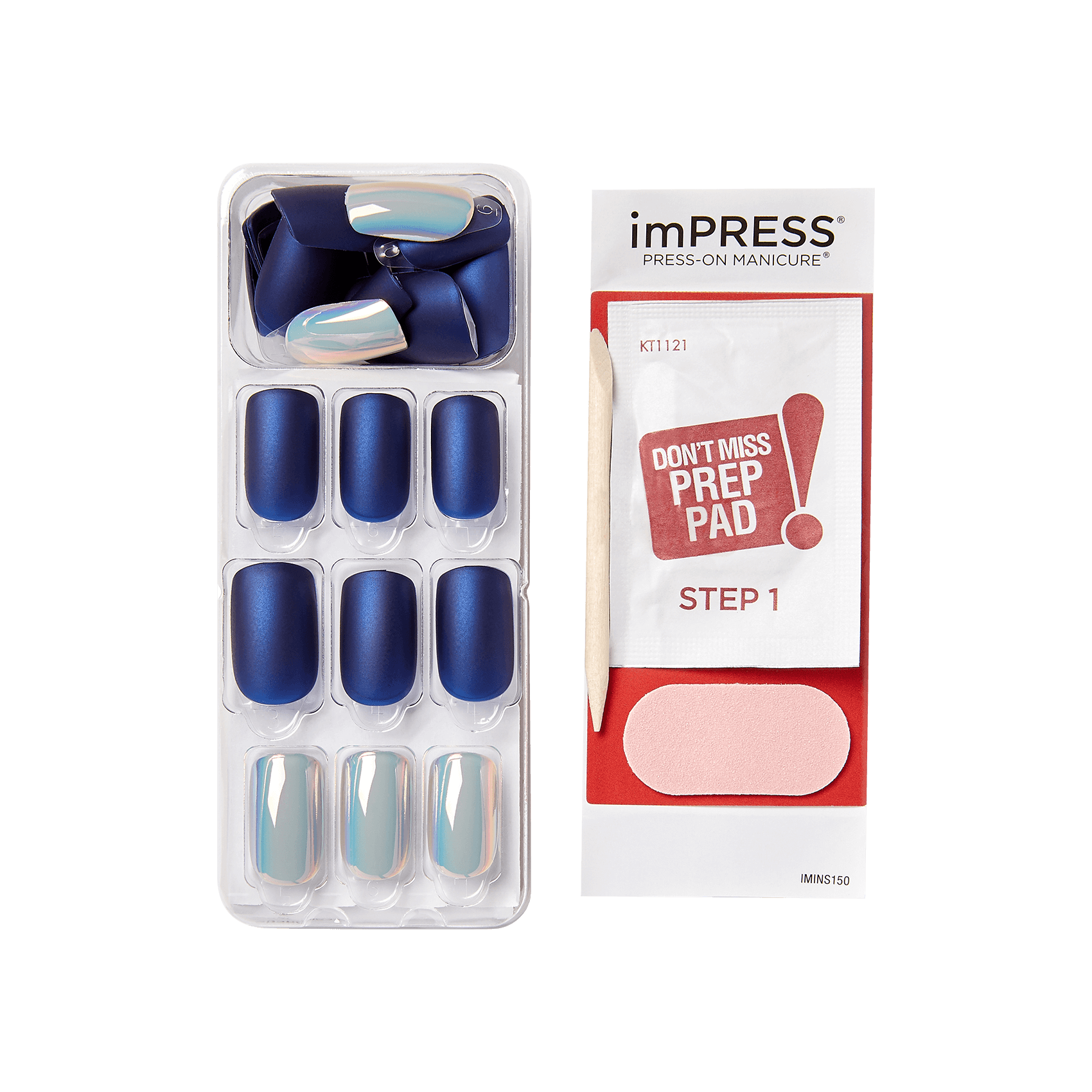 imPRESS Press-On Nails, No Glue Needed, Daydream, Viacfarebná, Medium Zaoblený, 30 ks