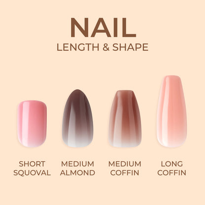 Kiss Bare but Better  TruNude Press On Nails, Solid Orange, Short Oval, 28 Ct. (Copy)