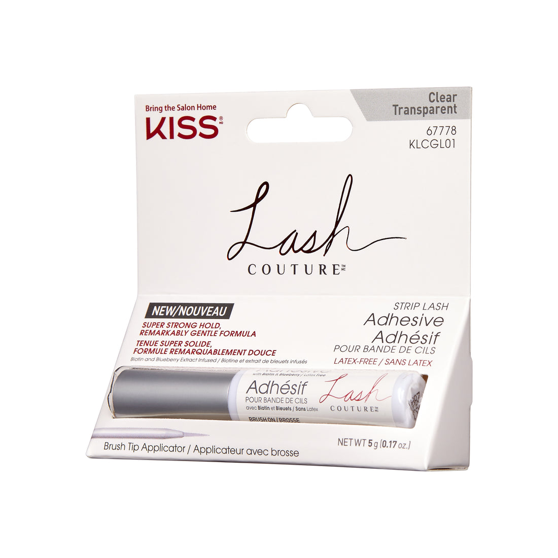 KISS Lash Couture Latex-Free Super Strong Strip Eyelash Adhesive, 5 g (0.17 oz.) - Clear