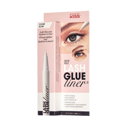 KISS Lash GLUEliner Matte Finish False Eyelash Glue, 0.7 mL (0.02 fl. oz.), Bezfarebná