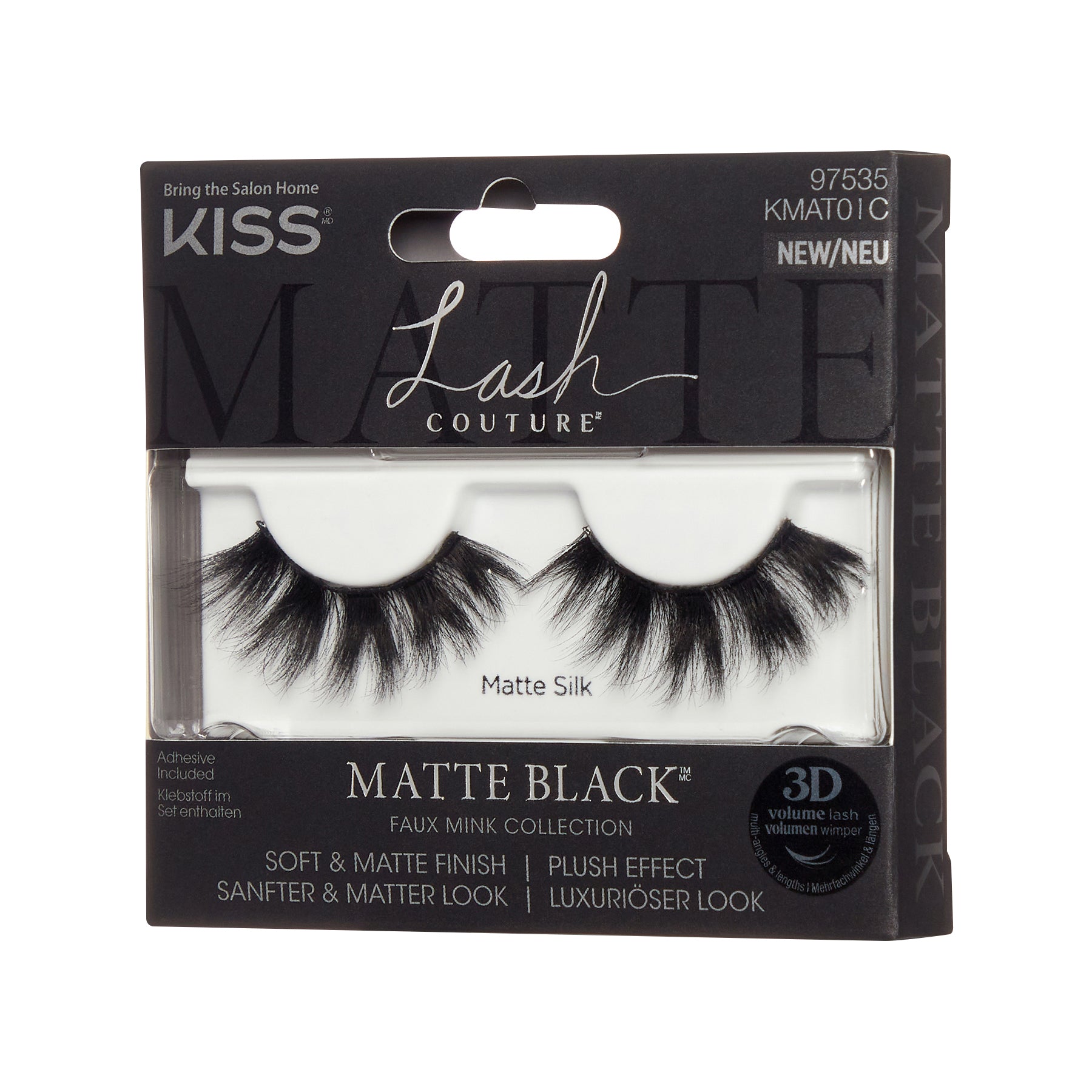 KISS Lash Couture Matte Black - Matte Silk