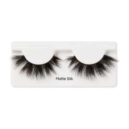 KISS Lash Couture Matte Black Faux Mink Collection Fake Eyelashes, ‘Matte Silk’ - 1 Pair