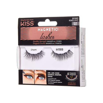 KISS Magnetic Lashes Flexiband 3 Double Strength Magnets False Eyelashes - Charm - 1 pair