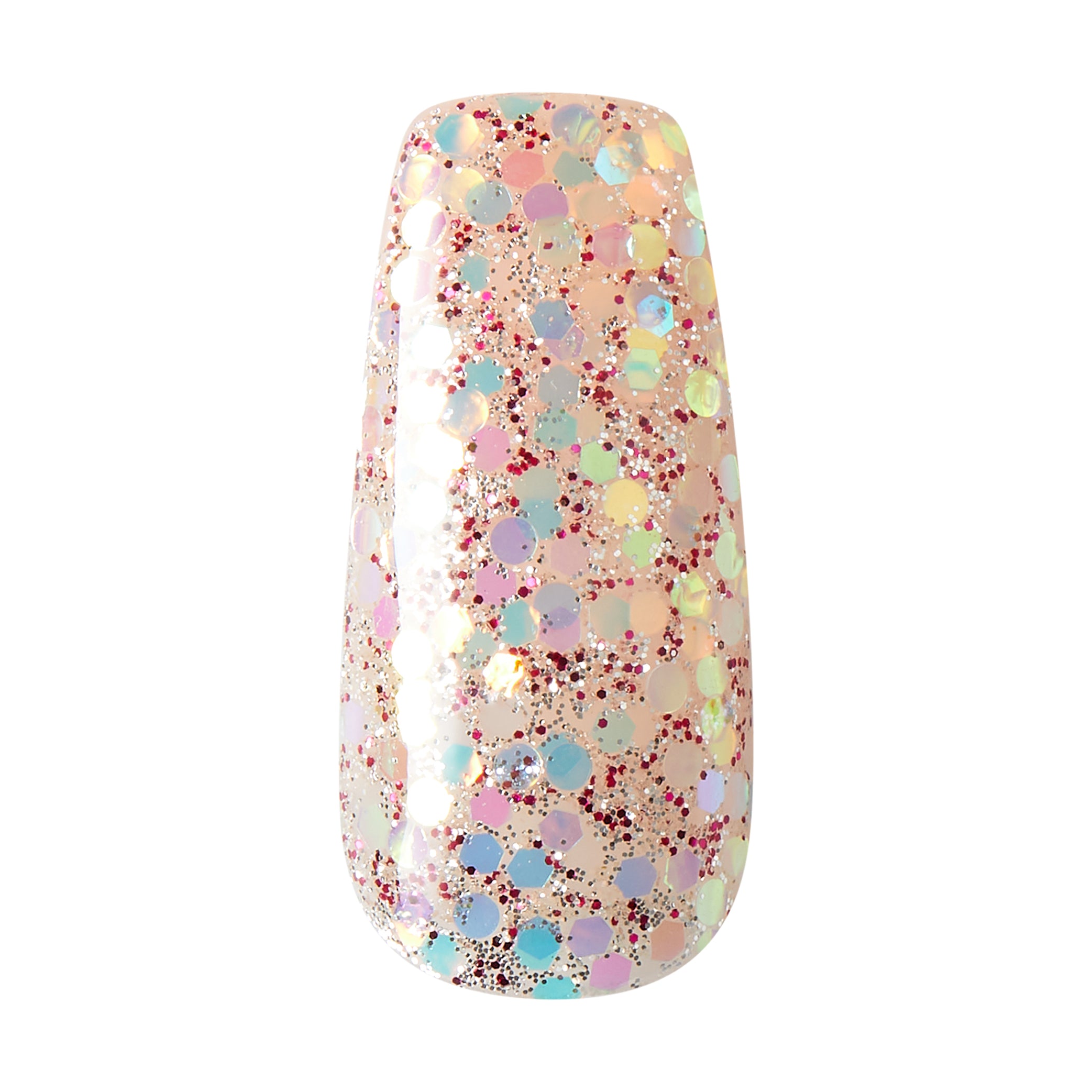 KISS Gel Fantasy Press-On Nails, Dreams, Fialová, Long Coffin, 31 ks