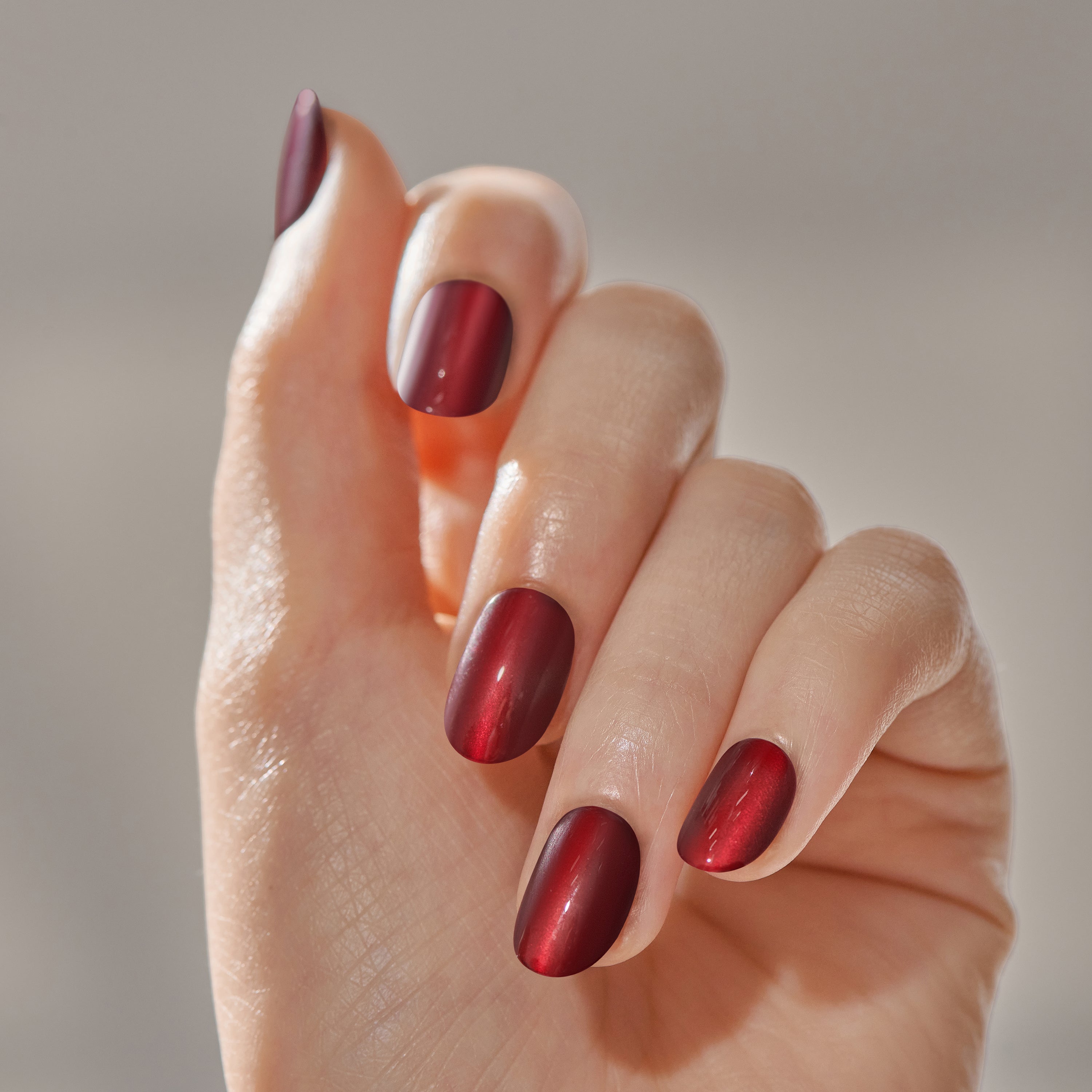 Kiss colorFX by Impress Press On Nails , No Glue Needed, Red, Short, Oval Shape, 30 Ct.