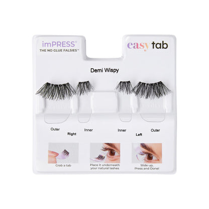 imPRESS Falsies Easy Tab Self Adhesive Eyelashes– Demi Wispy