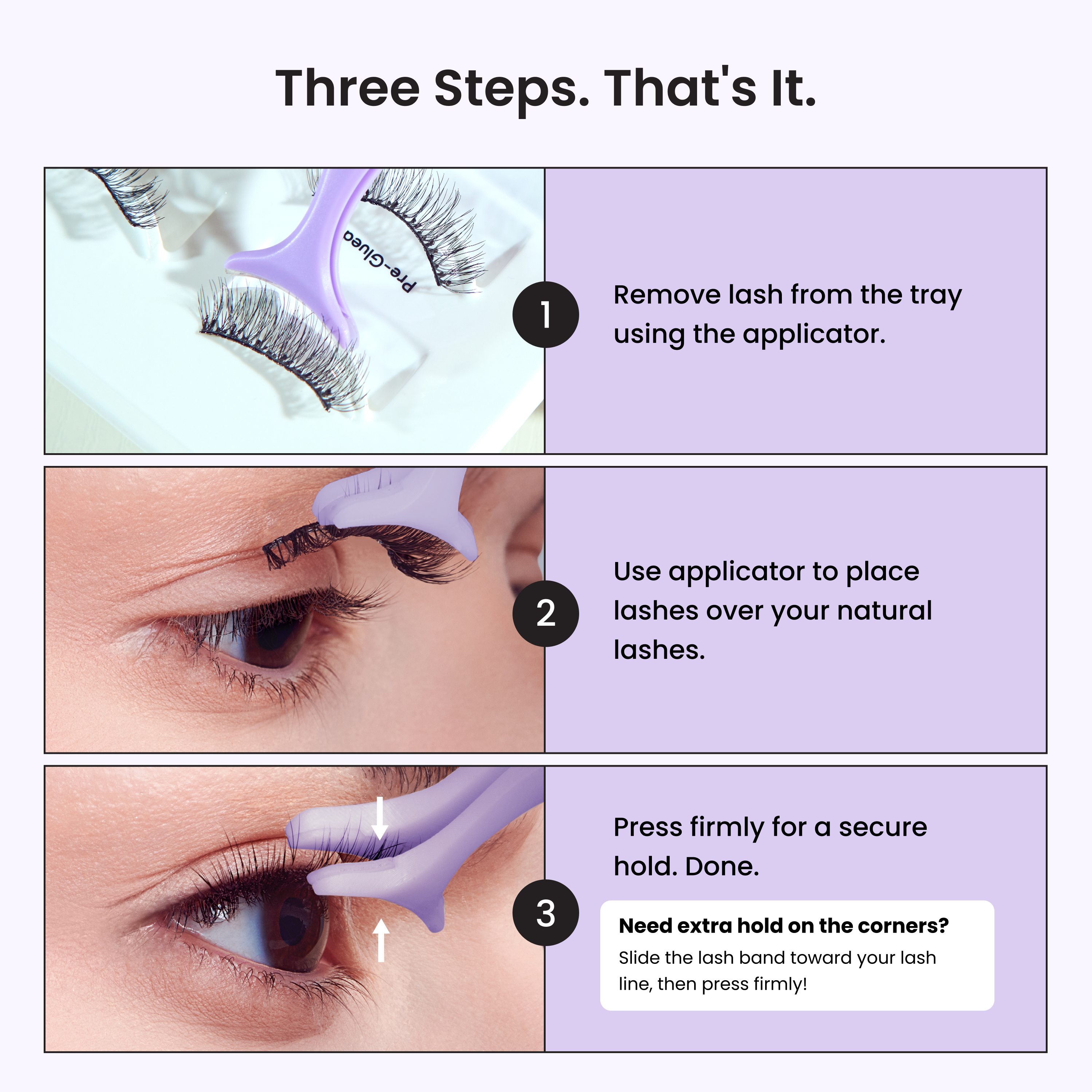 KISS imPRESS Pre-Glued Strip Lashes Kit, Classic Natural, 2 Pair Self Adhesive Eyelashes