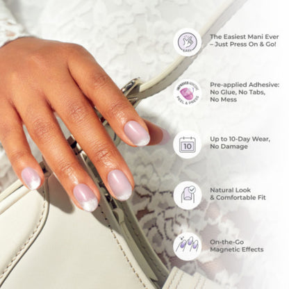 Kiss colorFX by Impress Press On Nails , No Glue Needed, Red, Short, Oval Shape, 30 Ct.