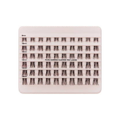Kiss The New Natural False Eyelashes, Lash Extension Kit, Pearl Earring, 60 Trio Lash Clusters
