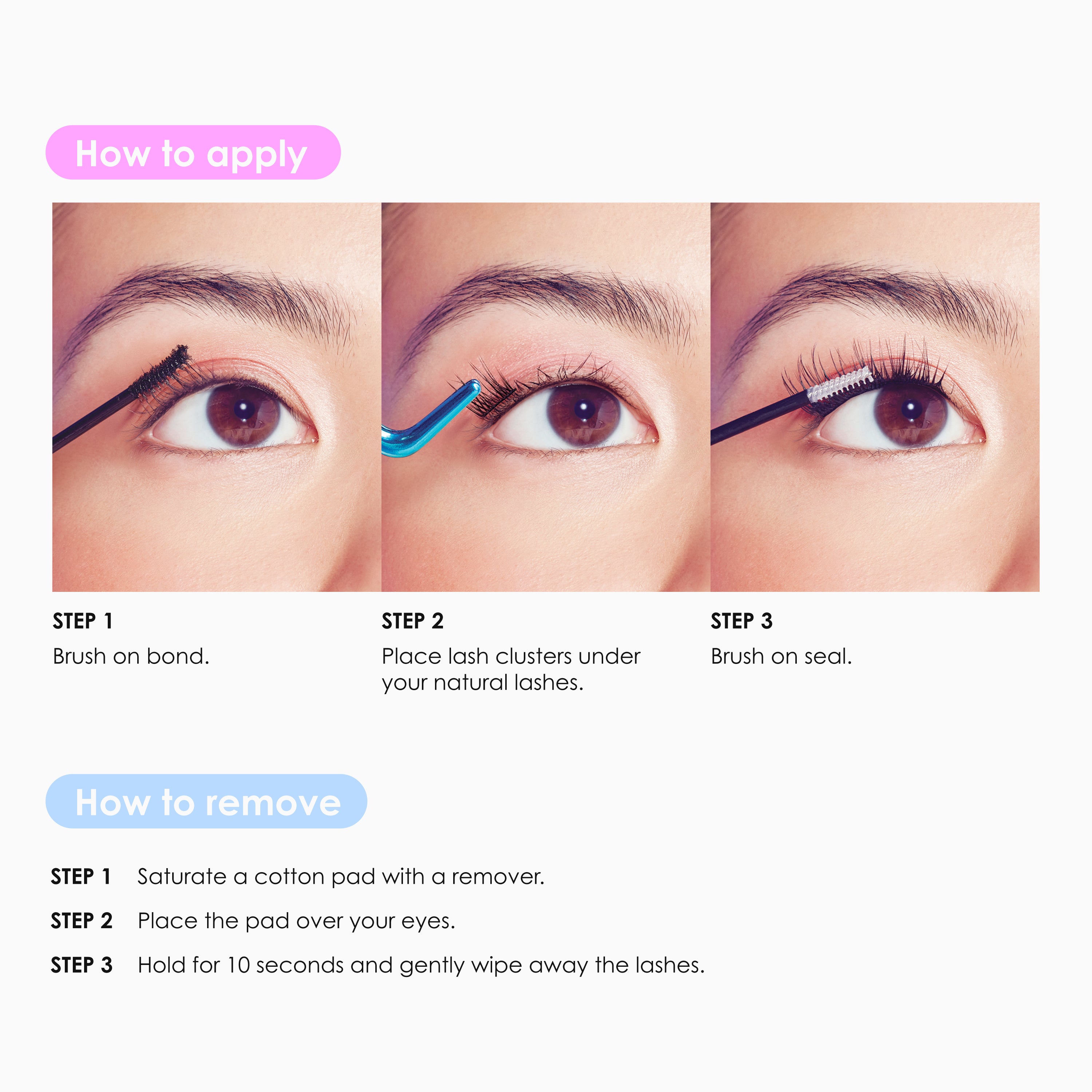 KISS FALSCARA Multipack False Eyelashes Lash Extensions, Ultra Natural, 50 Lash Clusters