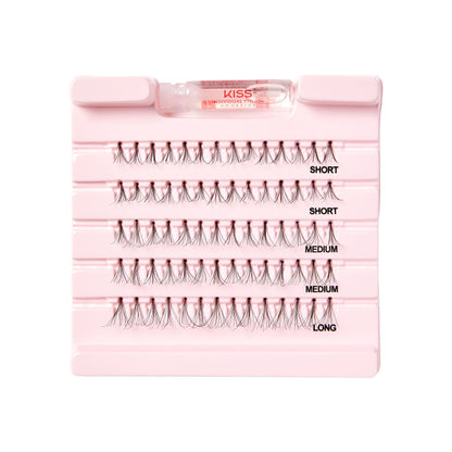 KISS Looks So Natural Individual Lash Clusters, Classic Combination Luxe, 70 ks